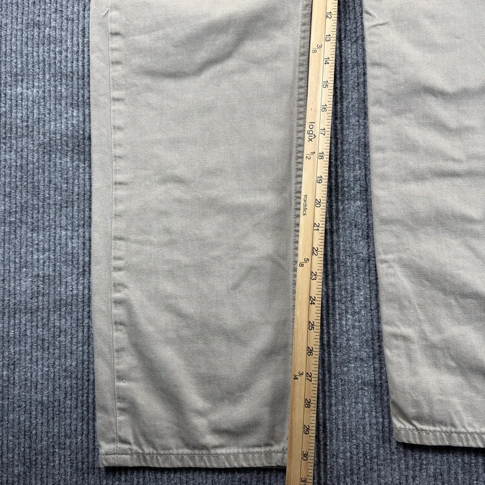 Levis 505 Jeans Mens 36x30 Beige Khaki Straight Leg Denim Pants Mid Rise‎ Casual